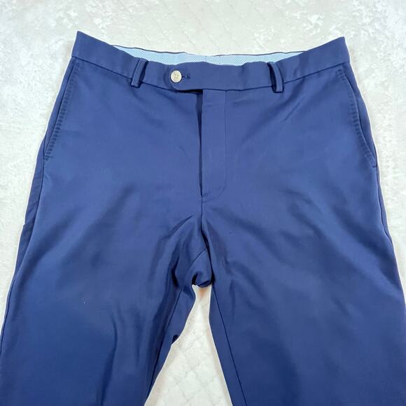 Peter Millar Performance Quick Dry Golf Pants Blue Men’s Sz Md - Picture 2 of 7